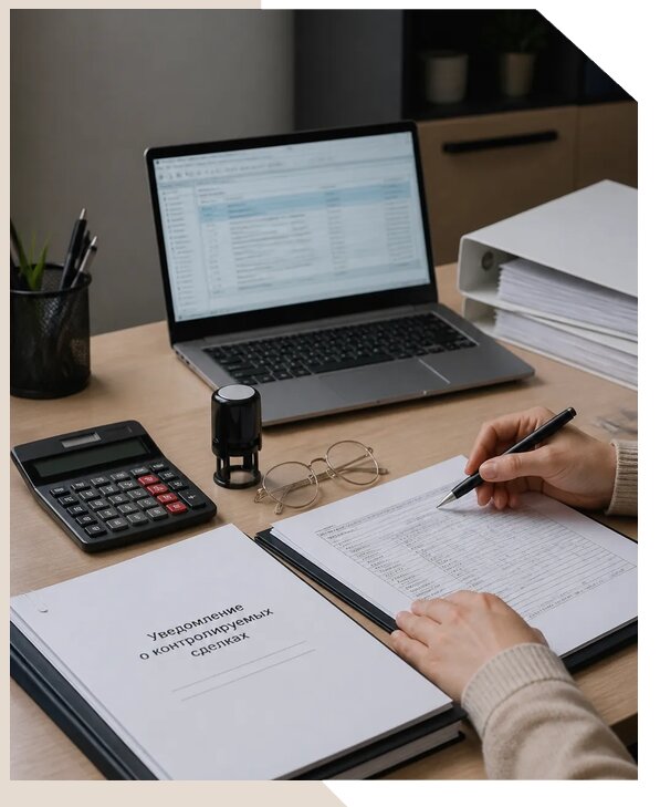 Подготовка уведомления о контролируемых сделках в Юрге